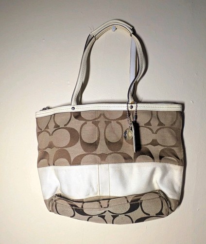 Coach signature canvas leather - coach, canvas/leather