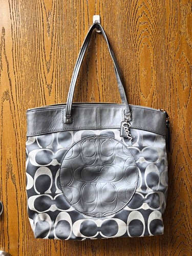 Coach signature gray jacquard - gray,